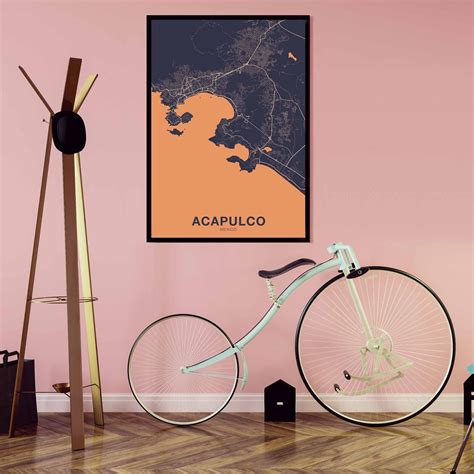 ACAPULCO Mexico Poster Color Hometown City Print Modern Home | Etsy