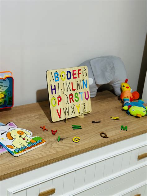 Wooden Alphabet Puzzle for Kids Christmas Gifts for Kids-natural Wooden ...