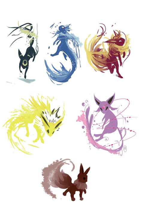 Eevee Evolutions by redsheis on DeviantArt