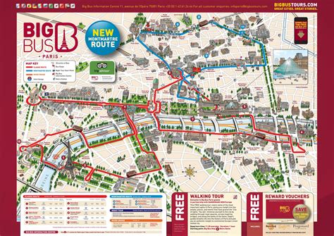 Big Bus Paris map - Map of Big Bus Paris (France)