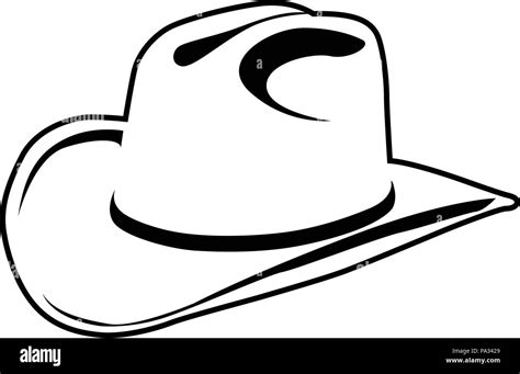 Simple outline of cowboy hat - symbol of wild west Stock Vector Image & Art - Alamy