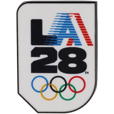 White LA 2028 Summer Olympics RetroStrpe Pin