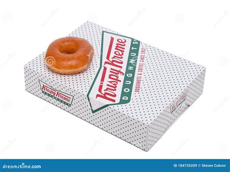 Krispy Kreme Doughnut Box editorial stock image. Image of kreme - 184735209