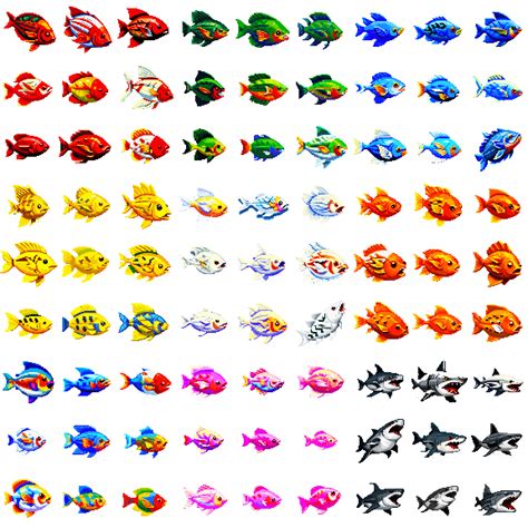 Tropical Fishing Assets - Pixelart / Pixel Art spriteTropical fish Pack for RPG fantasy by ...