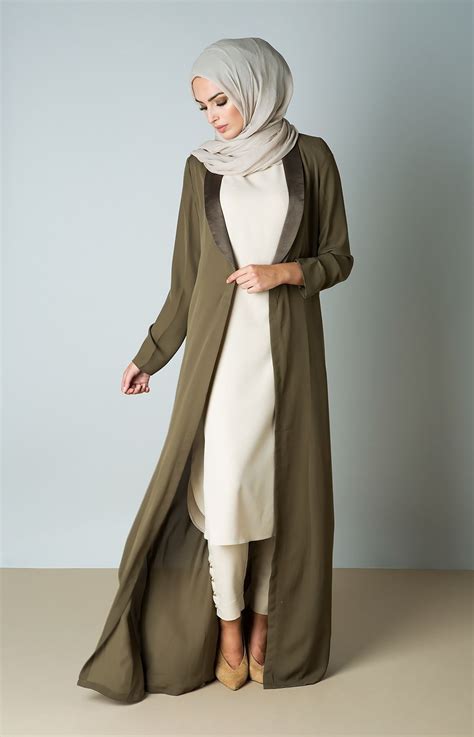 Aab UK Olive Duster Coat : Standard view | Muslim outfits, Muslim fashion outfits, Elegant ...