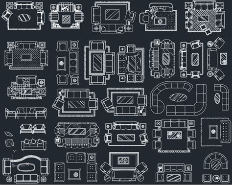 Furniture sets | | Free CAD Block And AutoCAD Drawing