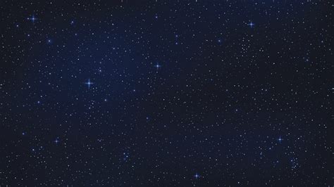 A realistic starry sky with a blue glow. Shining stars in the dark sky. Background, wallpaper ...