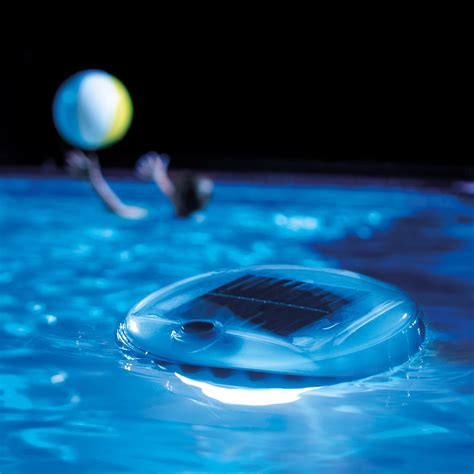 Intex 28690E Solar Powered LED Floating Pool Night Light, Auto On Color Changing | eBay