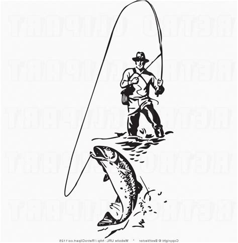 Trout Fishing Clipart