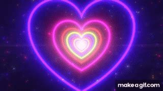 Neon Lights Love Heart Tunnel and Romantic Abstract Glow Particles 4K Moving Wallpaper ...