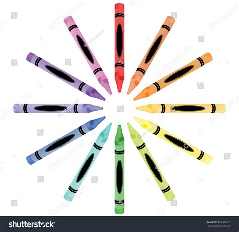 Crayon Color Wheel Stock Vector (Royalty Free) 445785265 | Shutterstock