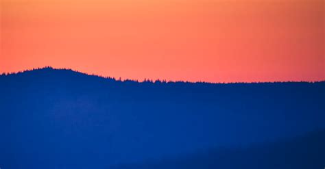 Silhouette Of Mountain During Sunset · Free Stock Photo