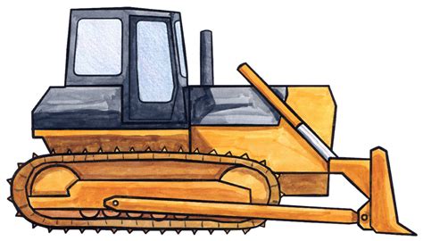 Simple Bulldozer Drawing at GetDrawings | Free download