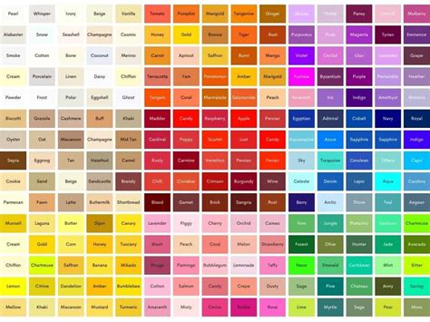 556 Unique Color Names (+ Colorful Name Infographic)