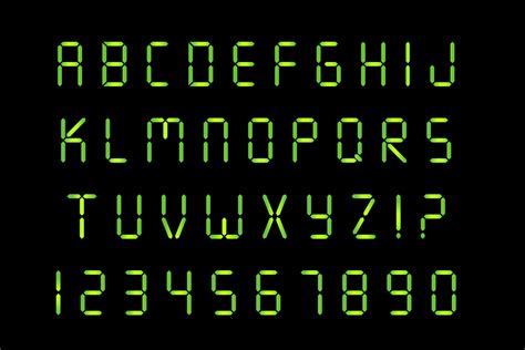 7 Segment Display Font – Krafti Lab