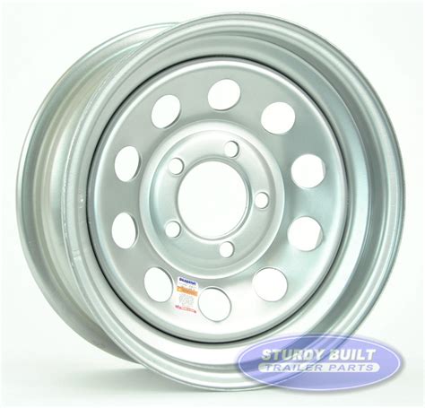 15 inch Silver Modular 5 Lug Trailer Wheel -24492