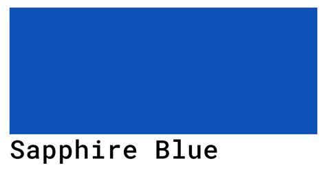 Sapphire Blue Color Codes - The Hex, RGB and CMYK Values That You Need