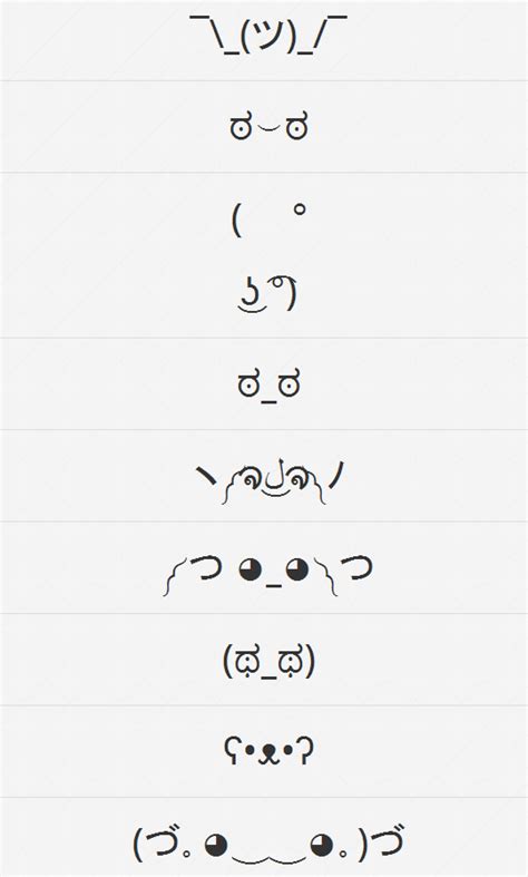 Text Faces Symbols