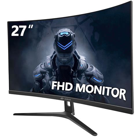 CRUA 27 inch144Hz/165Hz Curved Gaming Monitor - FHD 1080P, 1800R Frameless Computer Monitor, 1ms ...