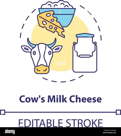 Cow milk cheese production concept icon Stock Vector Image & Art - Alamy