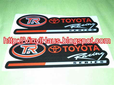 Vinyl Haus - Customized Vinyl Stickers, T-Shirts, Button Badges, and more!: Toyota Racing Series ...