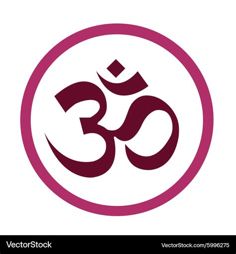 The Hinduism Symbols Om design Royalty Free Vector Image