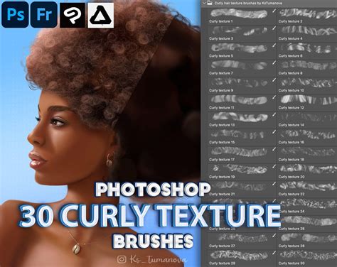 CURLY Hair brushes for Photoshop [Free and Premium] – BrushWarriors