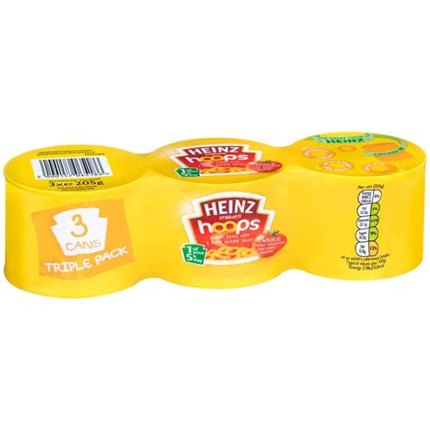 Heinz Spaghetti Hoops 3 x 205g | Food & Drink - B&M