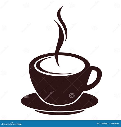 Silhouette of coffee cup stock vector. Illustration of clipart - 17304382