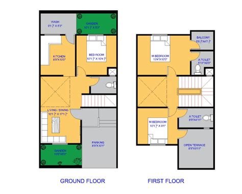 Row Home Floor Plans - floorplans.click