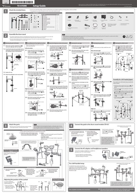 Roland TD-07DMK Setup Guide - Complete Instructions for V-Drums Electronic Drum Set