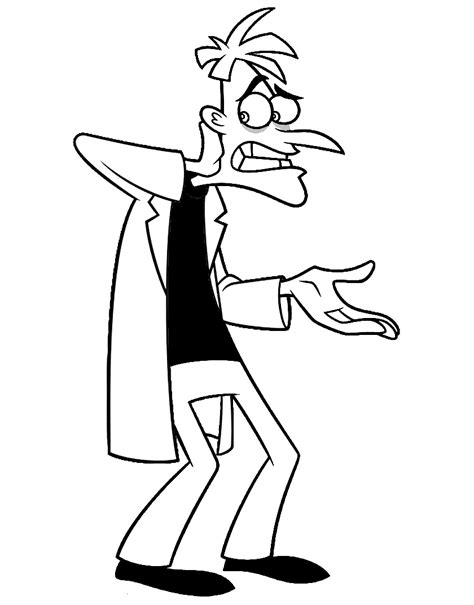 Funny Dr. Heinz Doofenshmirtz Coloring Page - Free Printable Coloring Pages for Kids