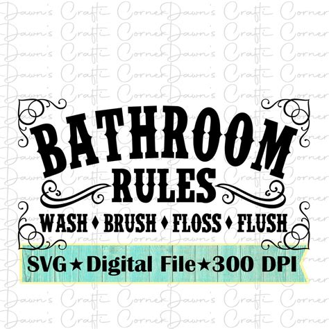 Bathroom Sign Rustic Bathroom Sign Svg Bathroom Svg Bathroom Rules Svg Bathroom Sign Svg Rustic ...