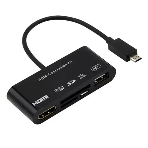 HDMI HDTV TV Adapter Cable 5in1 Micro USB OTG SD TF Card Reader HDMI ...