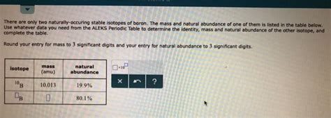 Solved: There Are Only Two Naturally-occuring Stable Isoto... | Chegg.com