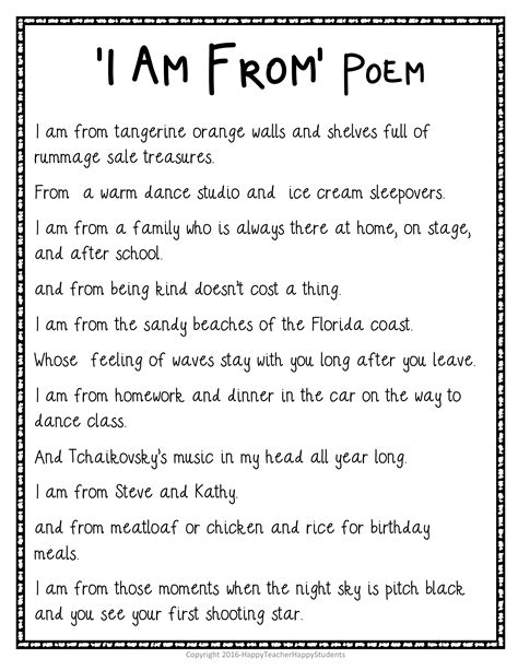 I Am Poem - I Am From Poem: Template, Example Poem & Grading Rubric (Bio Poem) | Made By Teachers