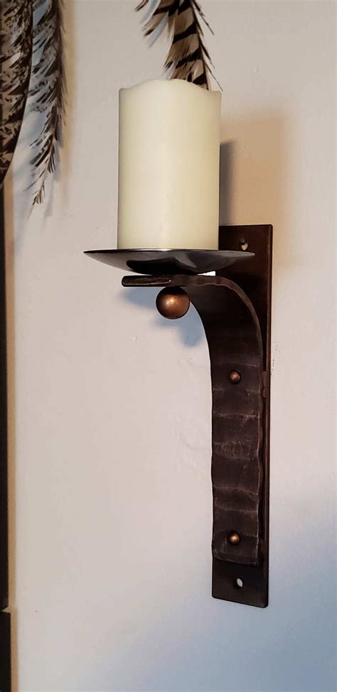 Stunning Wrought Iron Wall Candle Sconce-Handcrafted, Unique ...