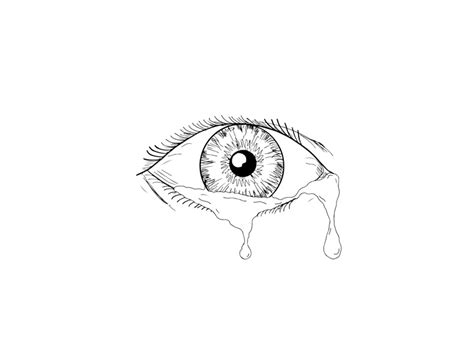 Human Eye Crying Tears Flowing Drawing by Aloysius Patrimonio on Dribbble