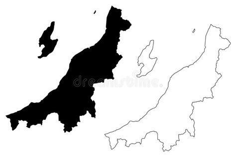 Niigata Prefecture Map Vector Stock Vector - Illustration of abstract, geography: 133912450