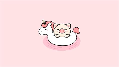 Kawaii unicorn Wallpaper 4K, Cute unicorn, Kawaii pig