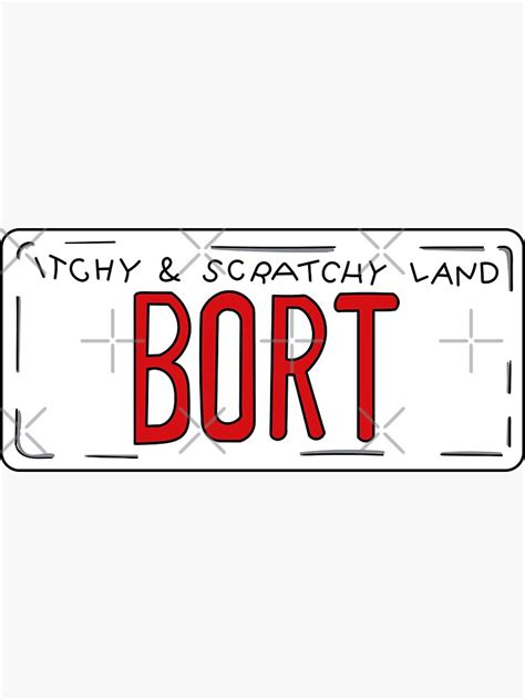 "Bort License Plate" Sticker for Sale by McPod | Redbubble