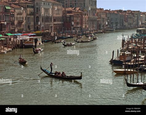 The Grand Canal from Rialto Bridge Stock Photo - Alamy