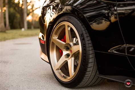 Sporty and Sinister: Black Ford Mustang GT350 Sits on Custom Vossen ...