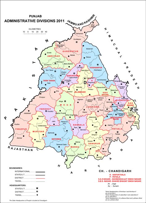 High Resolution Map of Punjab [HD] - BragitOff.com