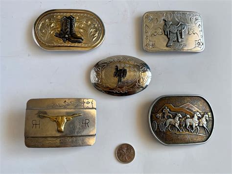 Vintage Western Cowboy Belt Buckles, Womens Cowgirl Collectible Belt Buckle, Riding Saddle ...