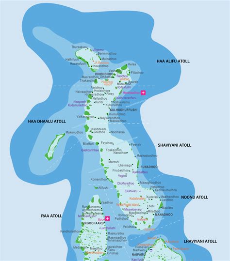 Maldives Map With Resorts, Airports and Local Islands 2024