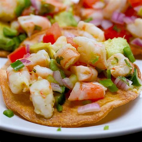 Shrimp & Avocado Tostadas Recipe by Tasty