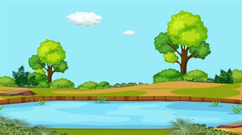 Pond Cartoon Stock Video Footage for Free Download