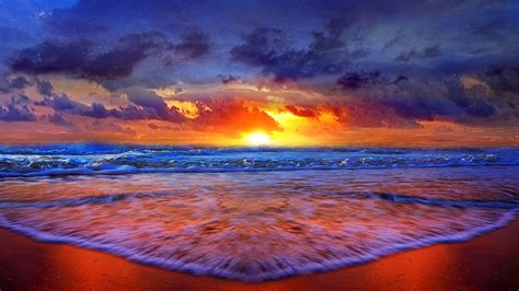 Beach Sunset HD Wallpapers - Top Free Beach Sunset HD Backgrounds - WallpaperAccess