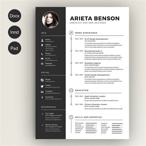 Clean Cv-Resume | Graphic design resume, Creative resume templates ...